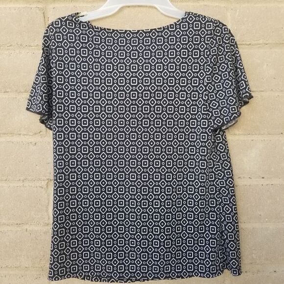 George Stretch Geometric Print Top. Size M - Picture 8 of 10